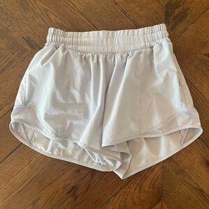 Lululemon light blue Hotty Hot shorts, low rise 4 inch inseam